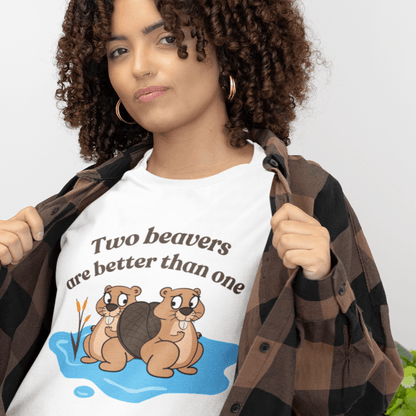 Two beavers are better than one | Funny Lesbian tee - Queer Energy