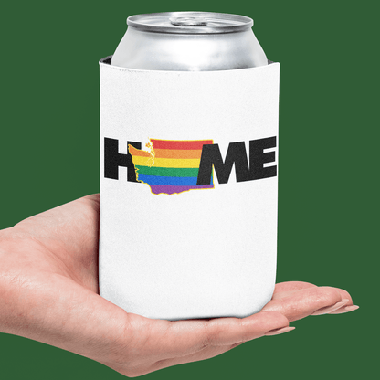 Washington Home LGBTQ+ Pride Koozie | Designed by Queer Energy - Queer Energy