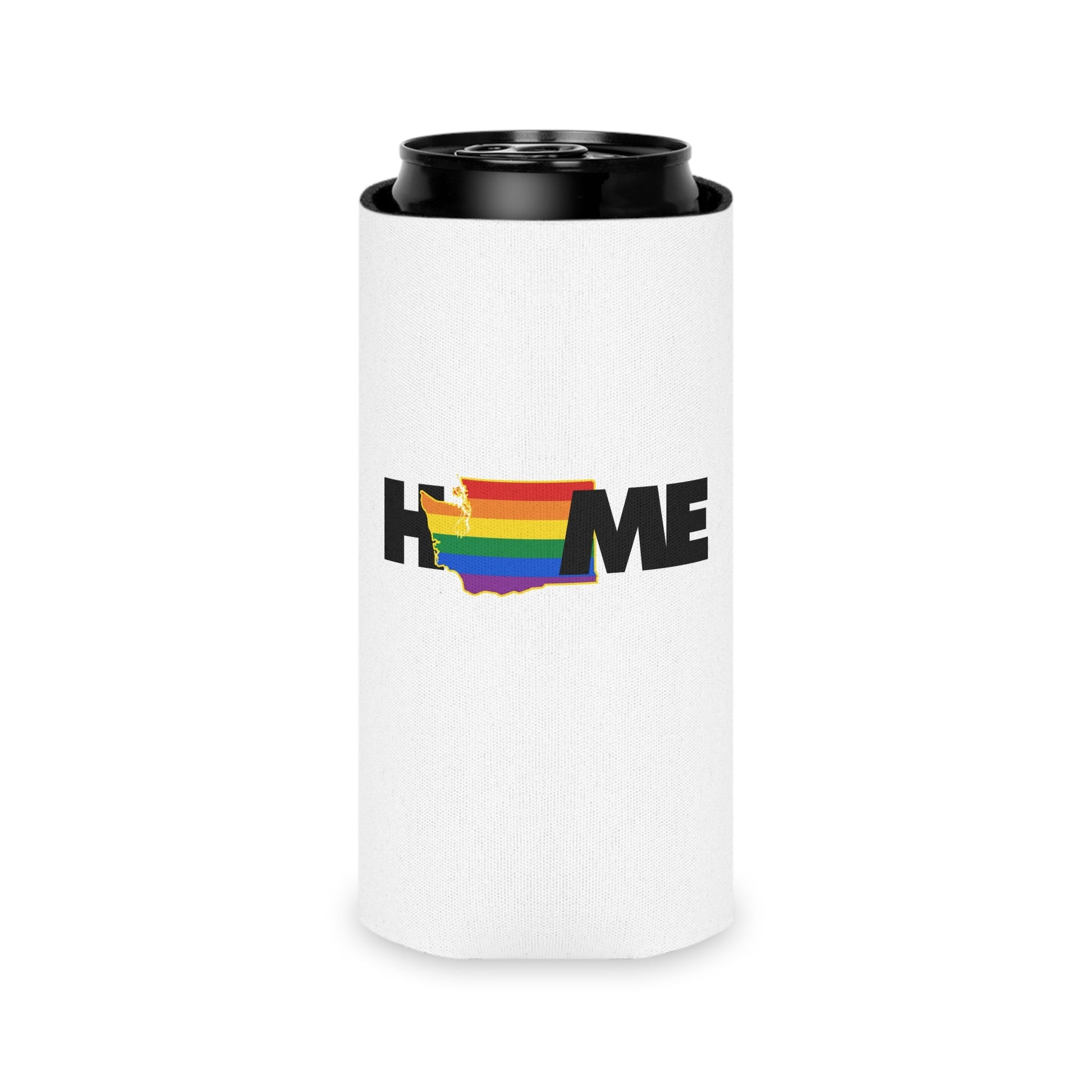 Washington Home LGBTQ+ Pride Koozie | Designed by Queer Energy - Queer Energy