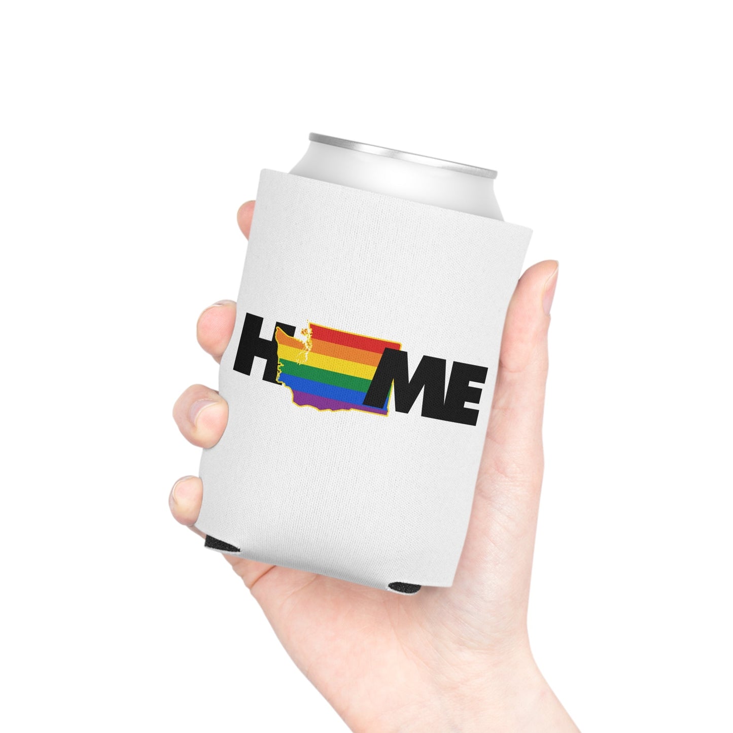 Washington Home LGBTQ+ Pride Koozie | Designed by Queer Energy - Queer Energy
