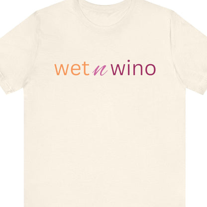 wet n wino | Funny Lesbian Tee - Lesbian Flag Colors - Queer Energy