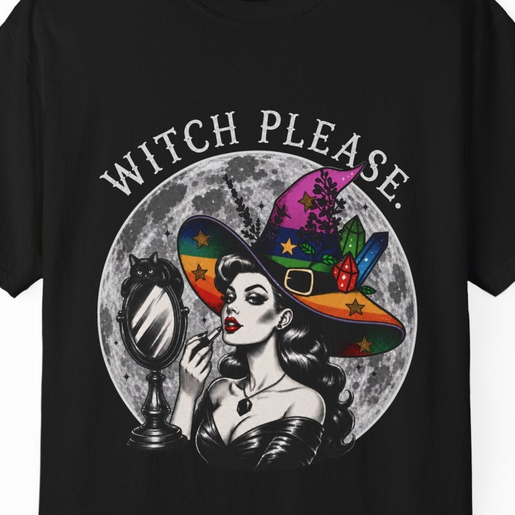 WITCH PLEASE! | Witchy Gay Halloween Tee Designed by Queer Energy - Queer Energy