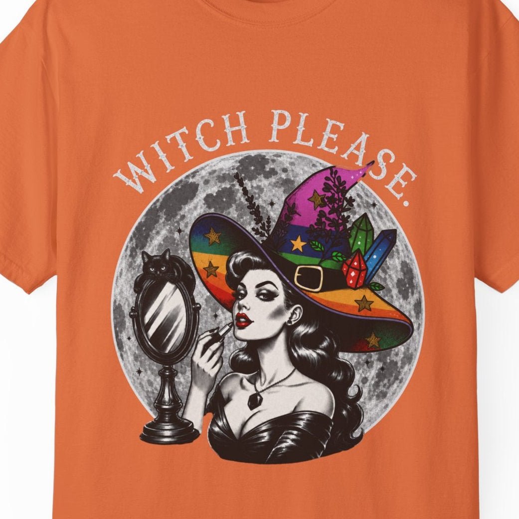 WITCH PLEASE! | Witchy Gay Halloween Tee Designed by Queer Energy - Queer Energy