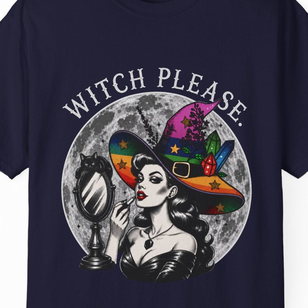 WITCH PLEASE! | Witchy Gay Halloween Tee Designed by Queer Energy - Queer Energy