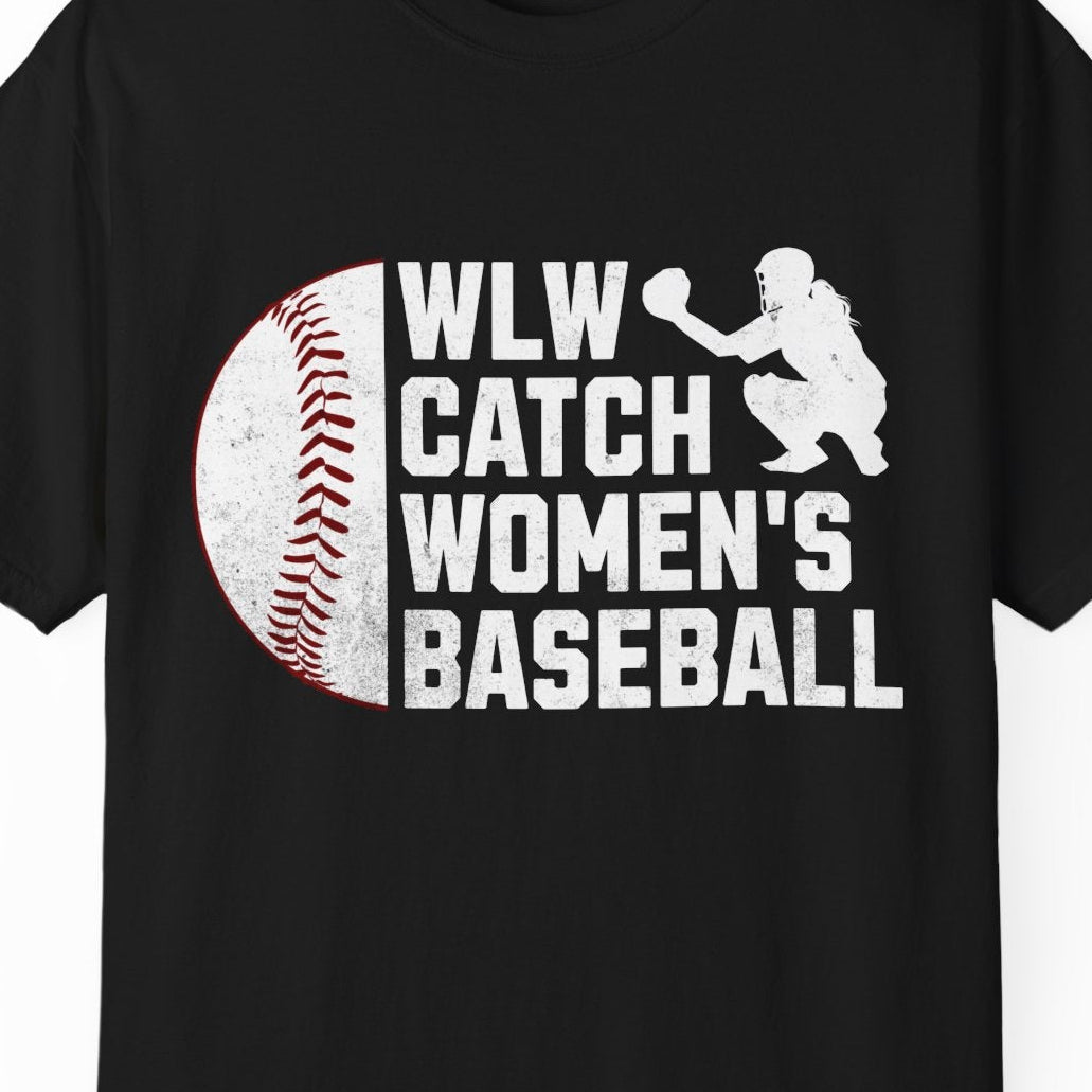 WLW Catch Women's Baseball | Lesbian Pride Tee Designed by Queer Energy - Queer Energy