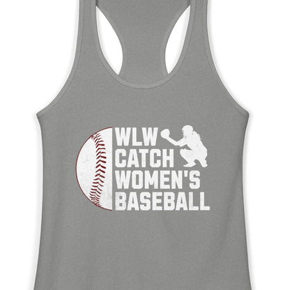 WLW Catch Women's Baseball | Women's Racerback Tank Designed by Queer Energy - Queer Energy