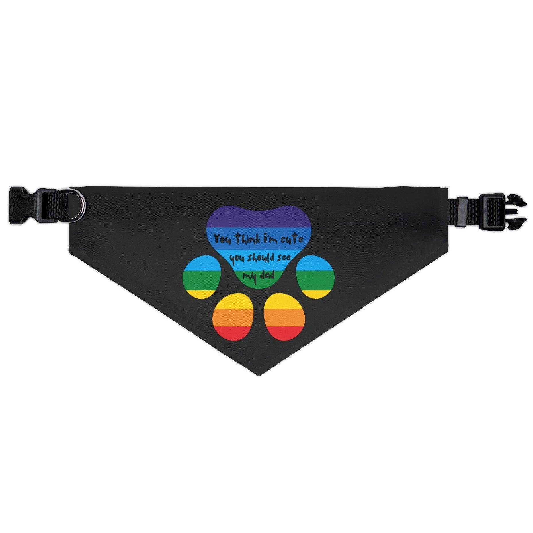 You think I'm cute you should see my dad | Pet bandana - Queer Energy